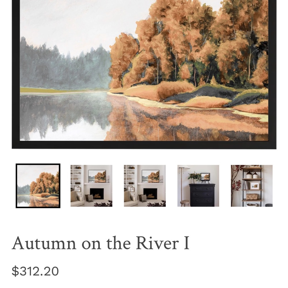 Collection prints Autumn on the River I Art Print